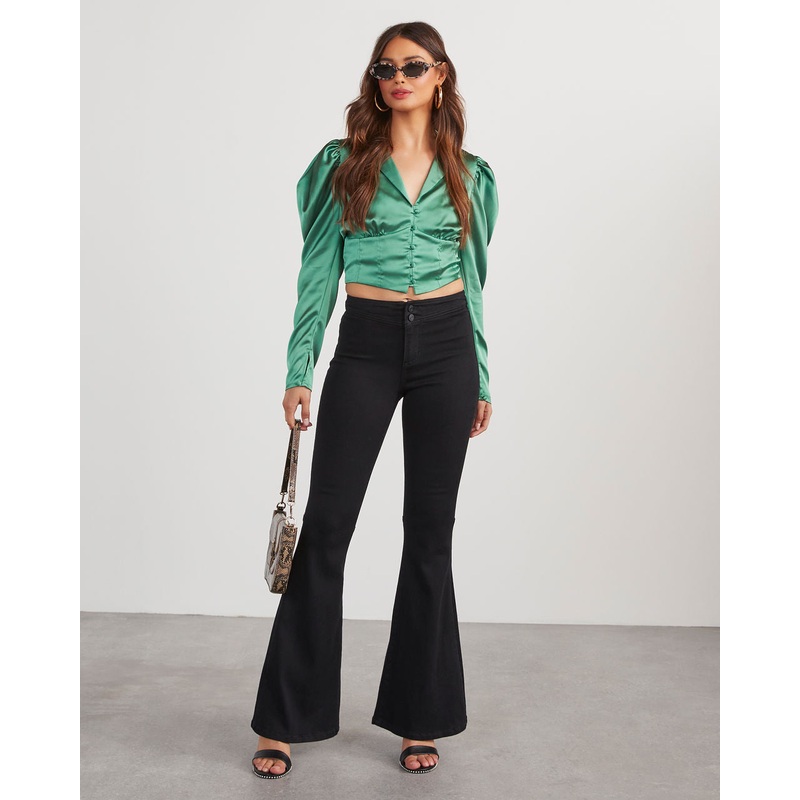 Stelio Satin Top|Green|XS|S|M|L|XL
