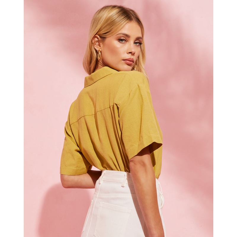 Tofino Short Sleeve Button Up Top