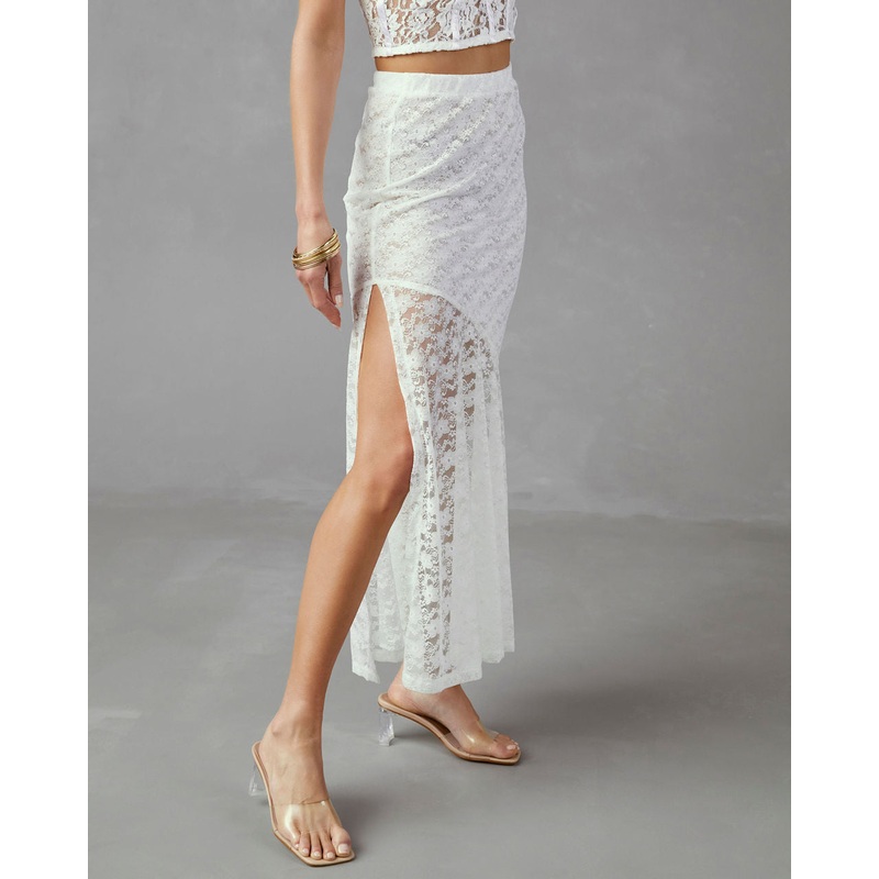 Yours Truly Lace Maxi Skirt|Off White|S|M|L
