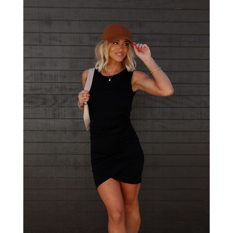 Allegra Ruched Knit Tank Dress