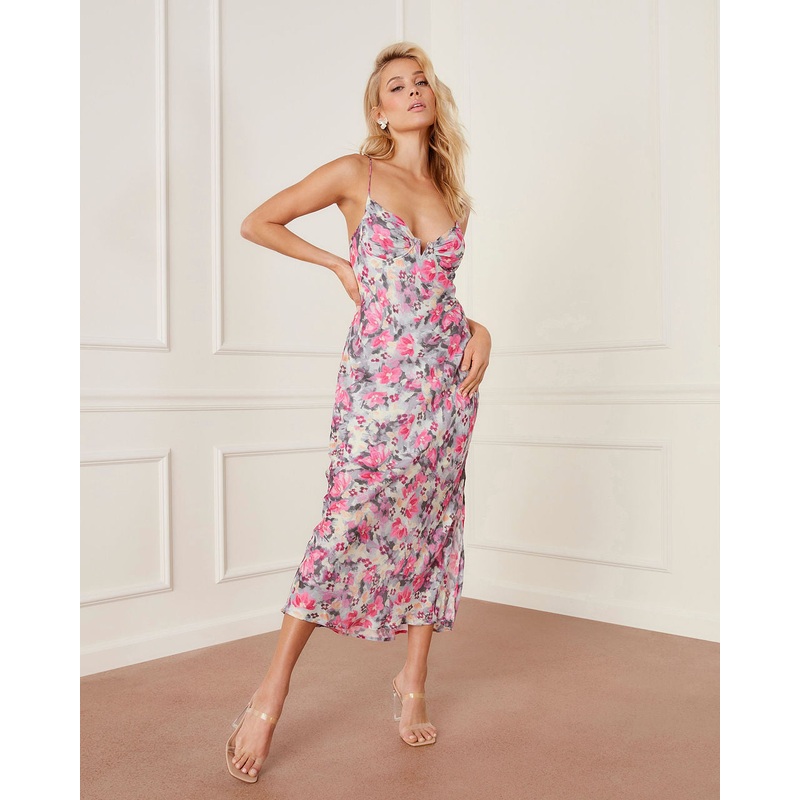 Cecilia Floral Slip Midi Dress