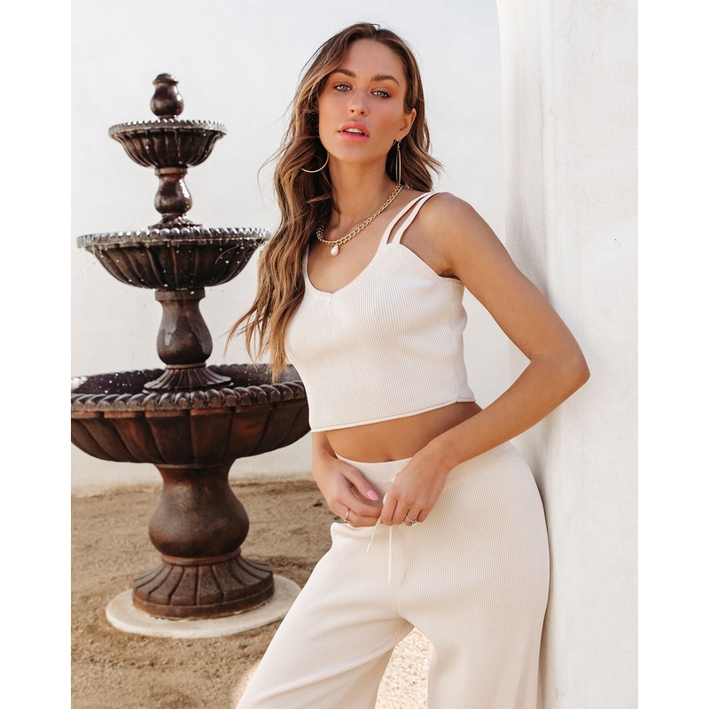 Effortlessly Chic Ribbed Tank|Cream|XS|S|M|L