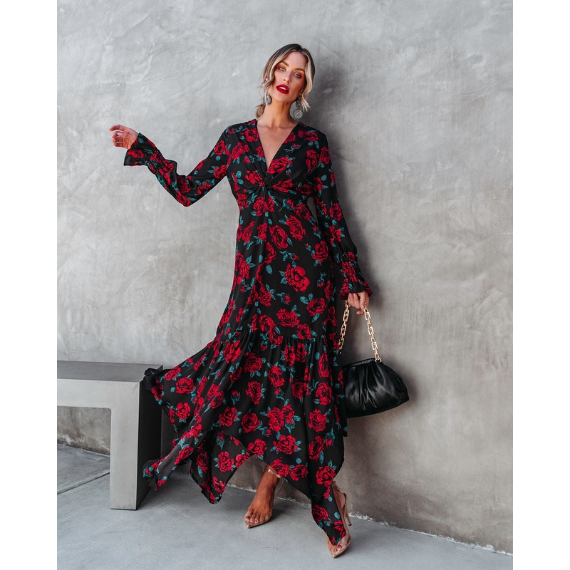 Fall In Love So Easily Floral Maxi Dress
