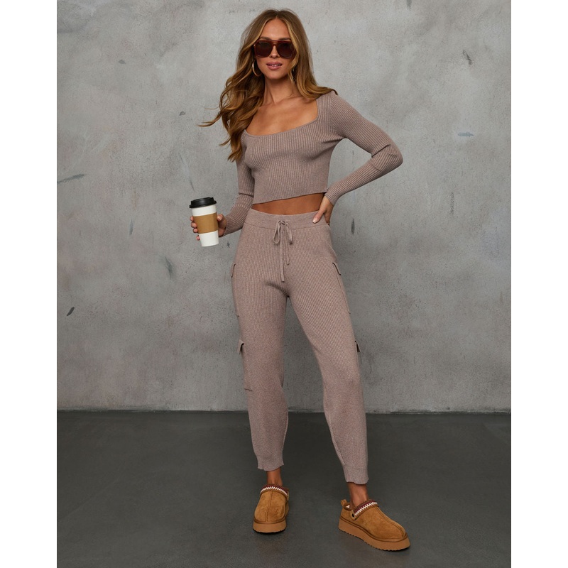 Jude Ribbed Knit Crop Top|Mocha|XS|S|M|L|XL