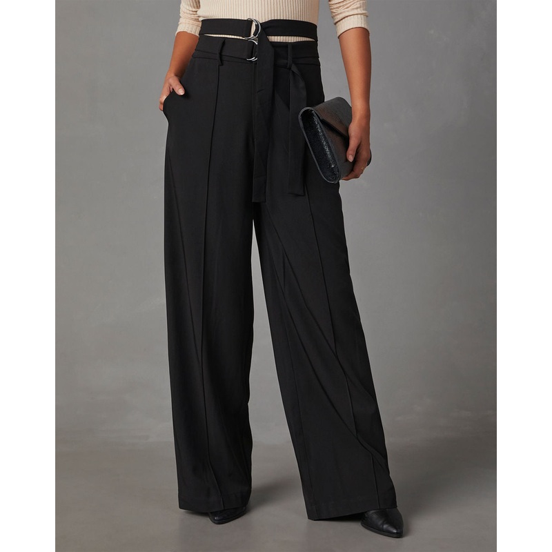 Juliana Double Belted Trouser Pants
