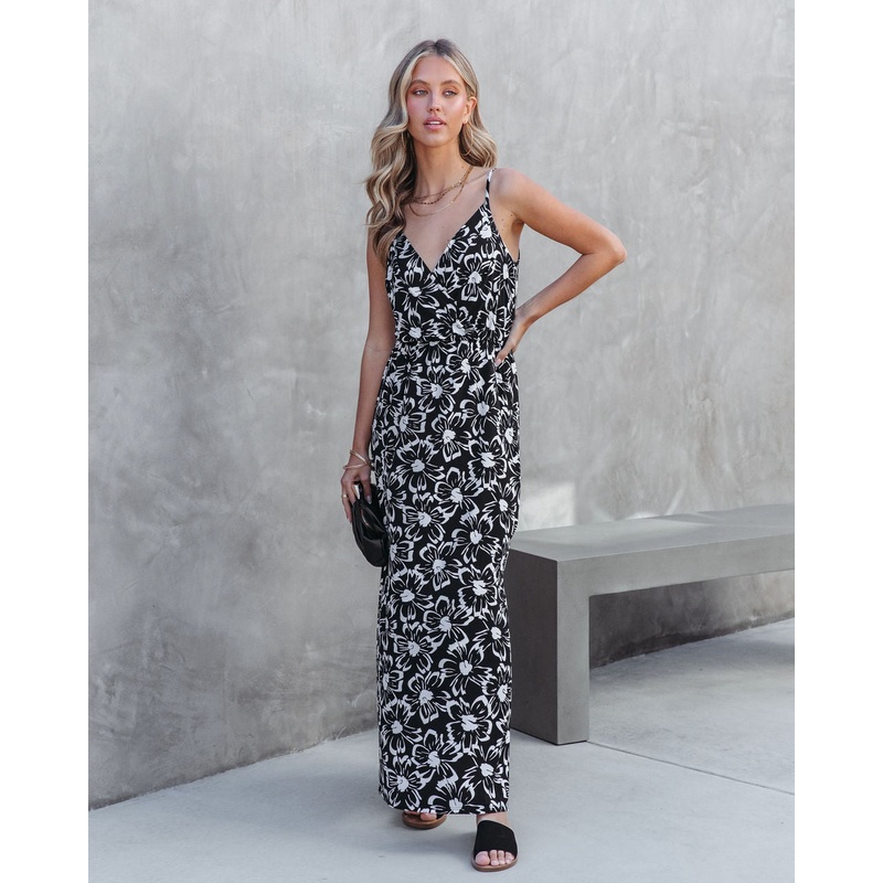 Lilo Floral Maxi Dress|Black/White|S|M|L