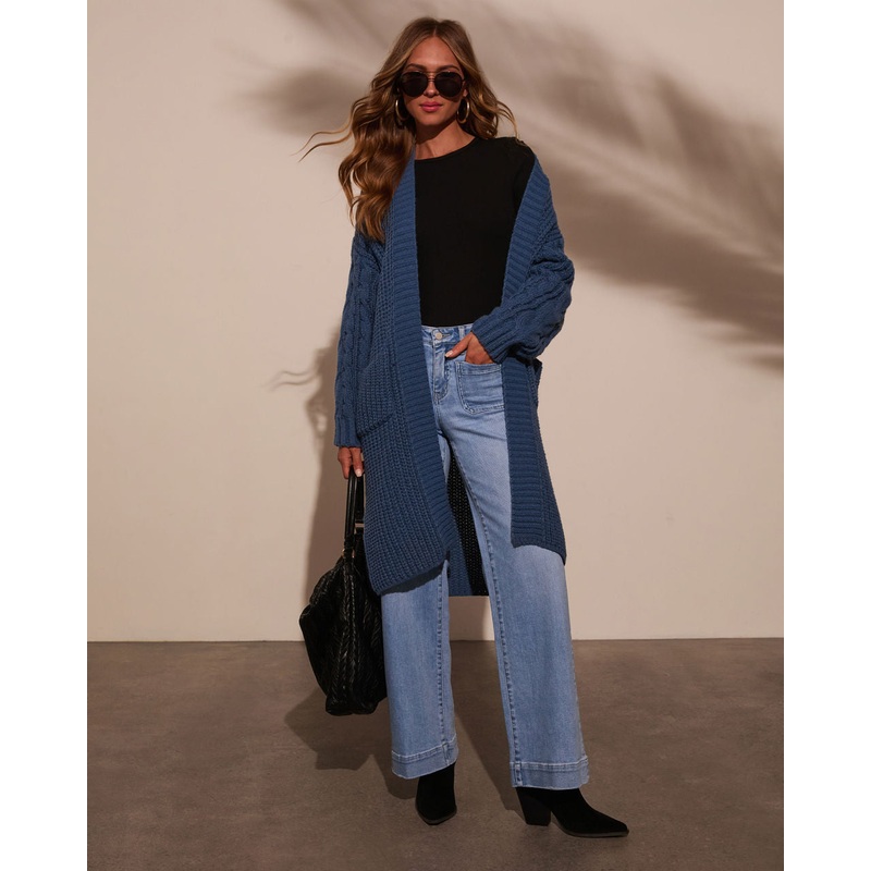 Ludlow Cable Knit Duster Cardigan