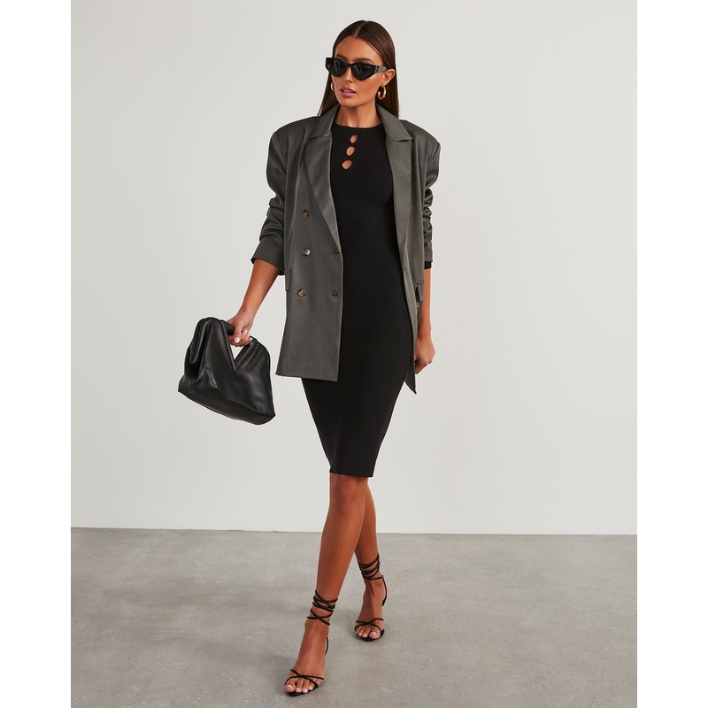 Masey Knit Cutout Midi Sweater Dress