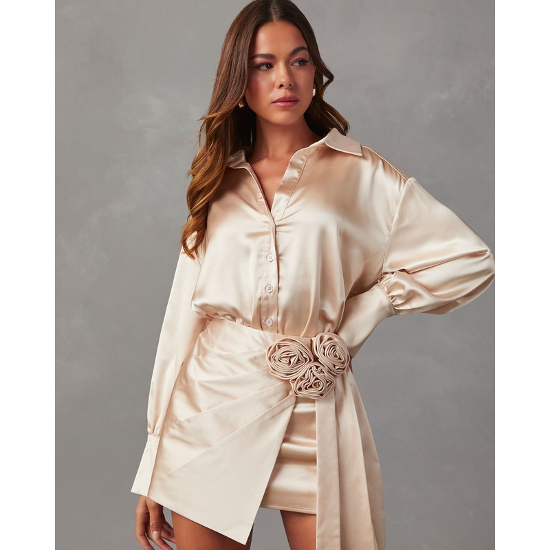 Office & After Dark Satin Button Up Bodysuit