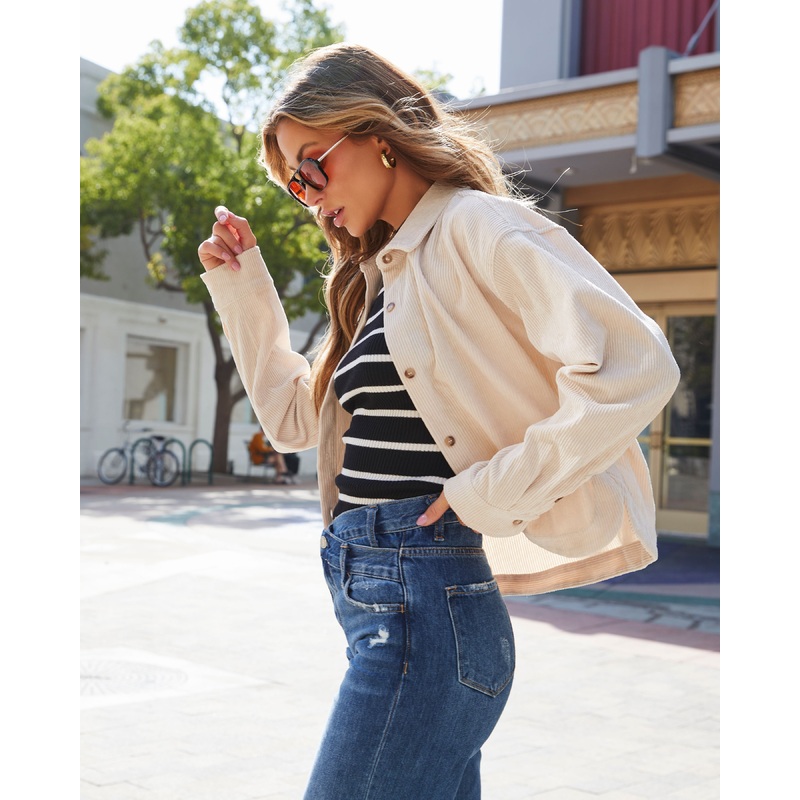 Santoro Corduroy Button Down Top