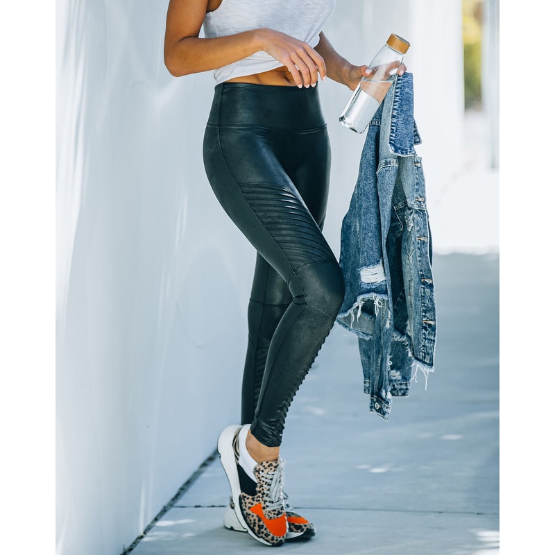 Spanx  Faux Leather Moto Leggings