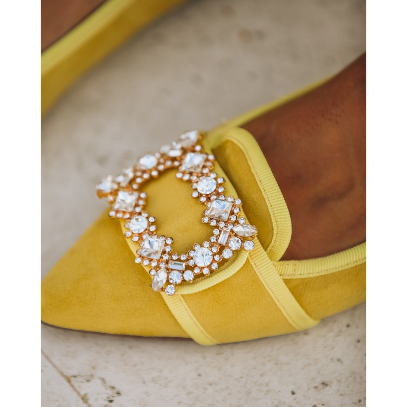Vanderpump Embellished Faux Suede Flats