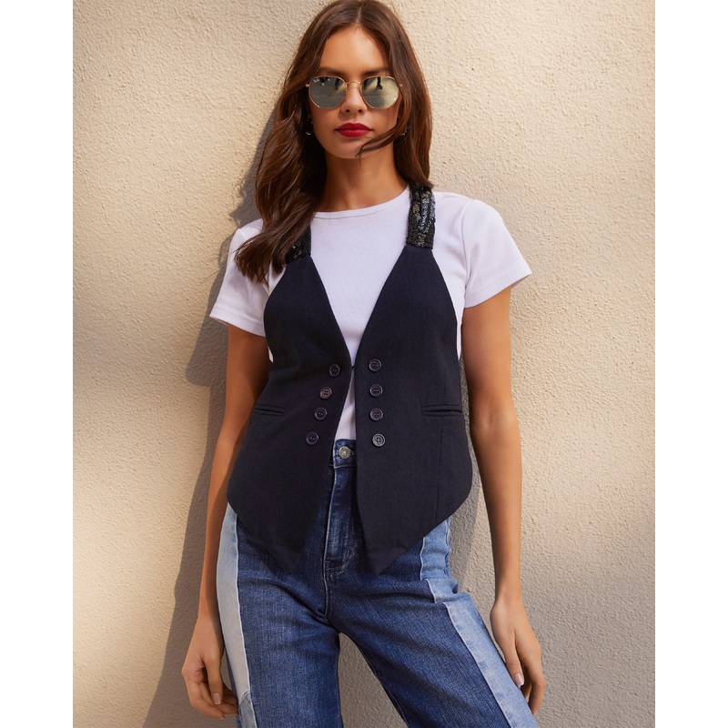 Alexander Embellished Tailored Vest