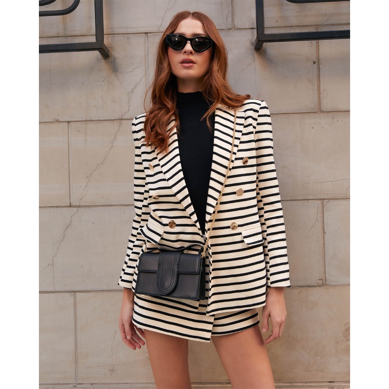 Corporate Couture Striped Blazer