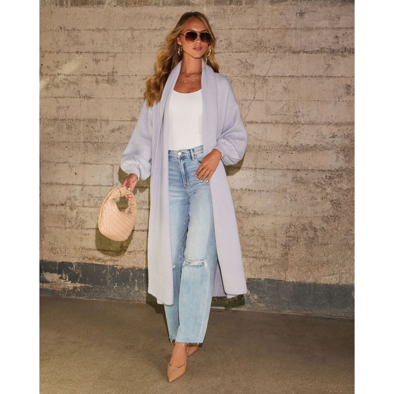 Kinglsey Open Front Long Cardigan