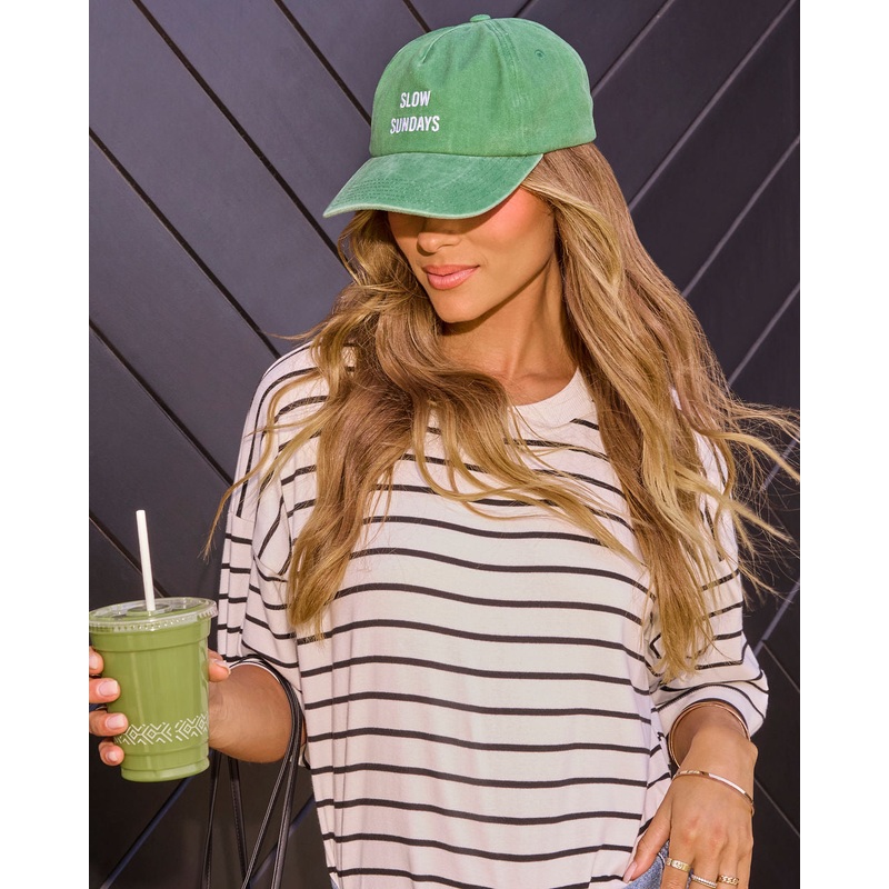 Slow Sundays Embroidered Baseball Cap