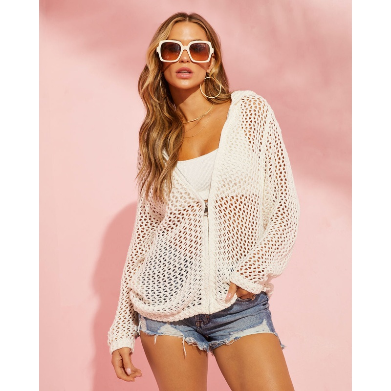Tunisia Crochet Hooded Sweater