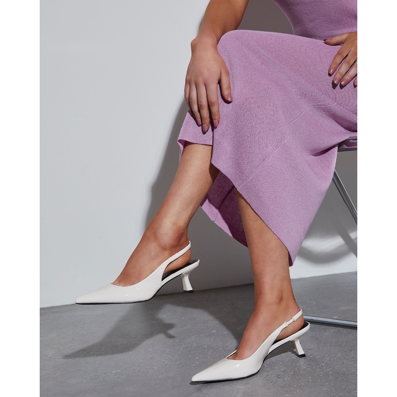 Ayla Slingback Kitten Heel|Bone|6|7|8|9|10