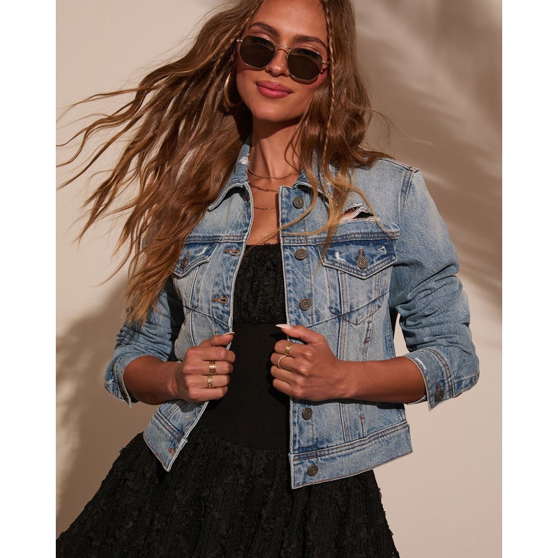 Blue Jean Baby Distressed Denim Jacket