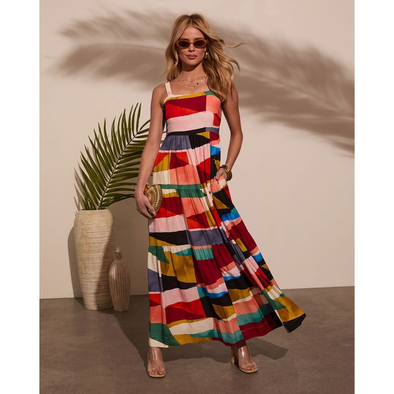 Ceilia A-Line Printed Maxi Dress