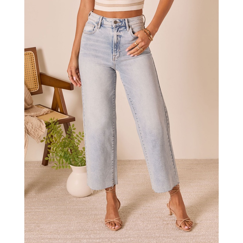 San Gabriel Super Stretch High Rise Wide Leg Jeans
