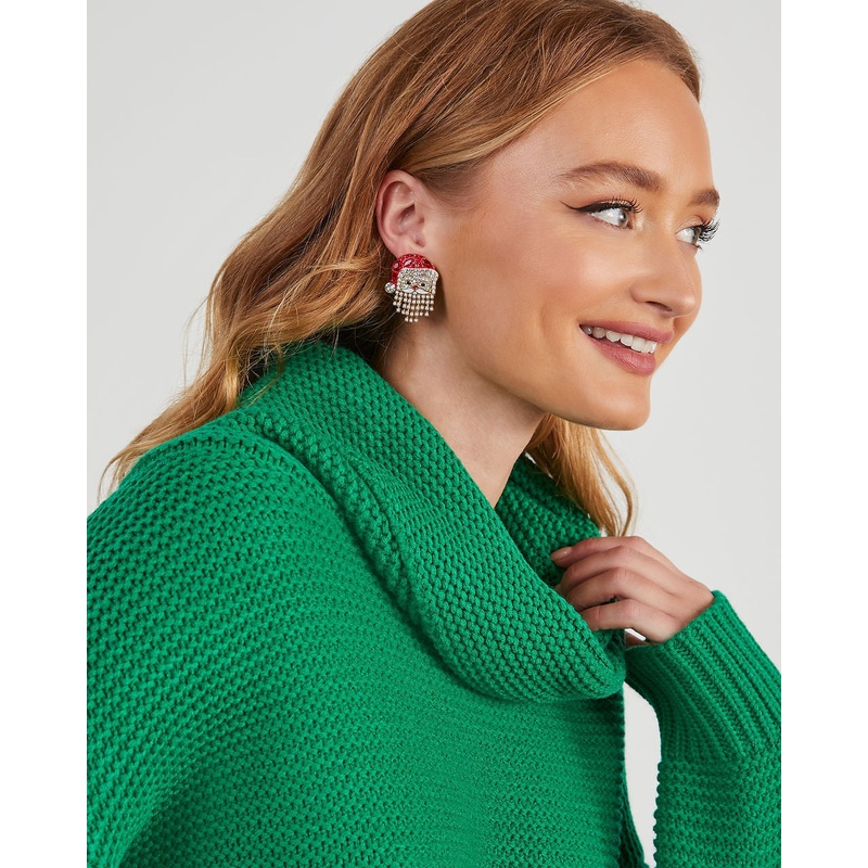 Santa Claus Rhinestone Earrings