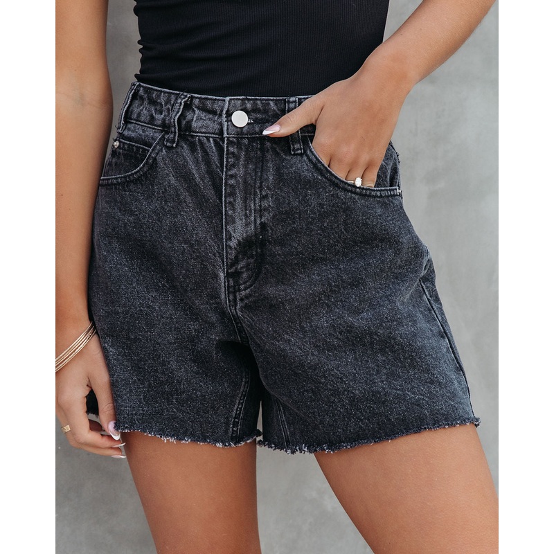Winston High Waist Frayed Hem Shorts