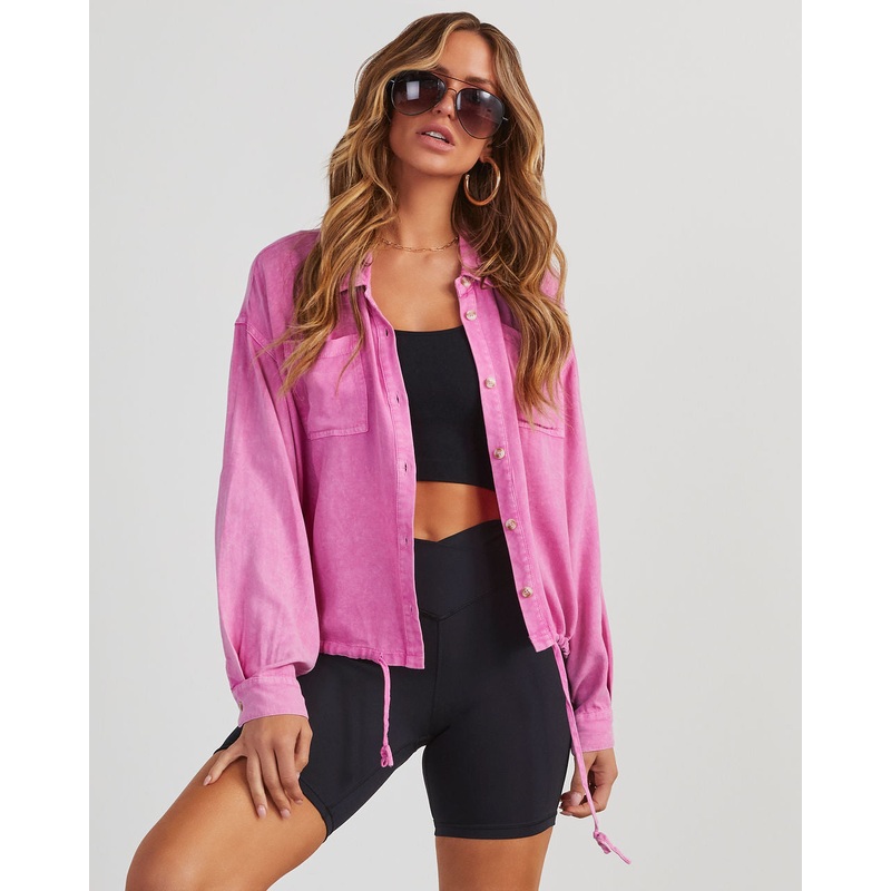 Ashmead Button Down Top|Hot Pink|XS|S|M|L|XL