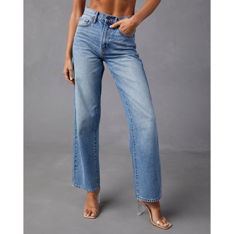 Brandis High Rise Straight Leg Jeans