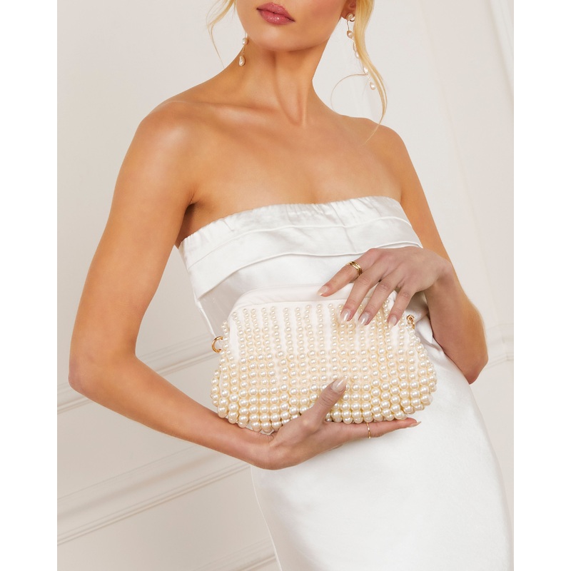 Everlasting Love Pearl Embellished Clutch