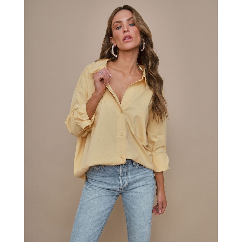 Federica Cotton Button Down Top