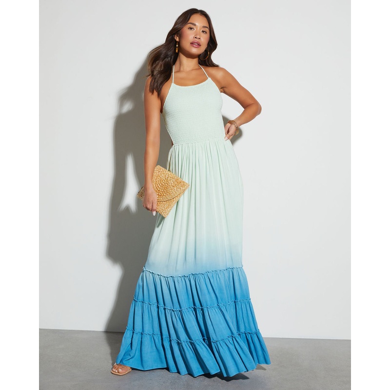 Ocean Breeze Tiered Maxi Dress