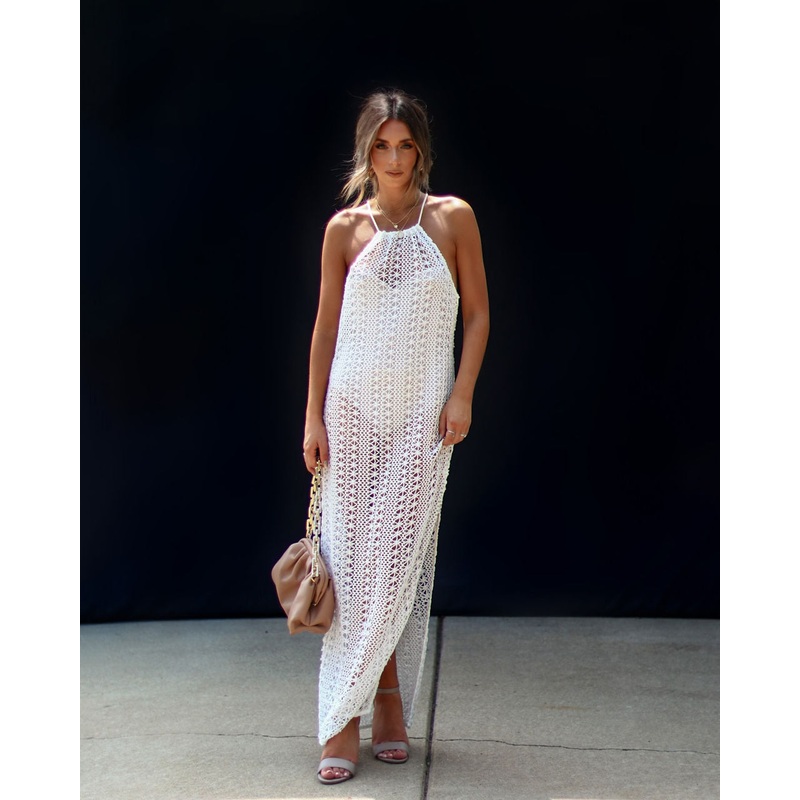 Smyrna Beach Cover Up Dress|White|S|M|L