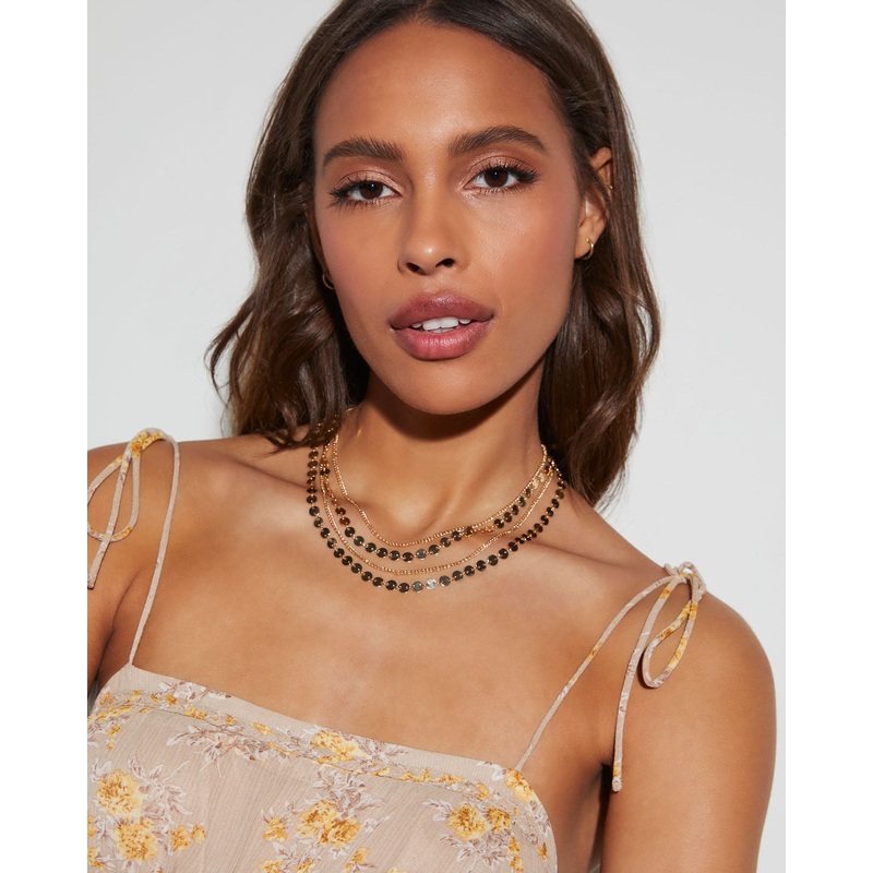 Zariah Layered Necklace|Gold|O/S