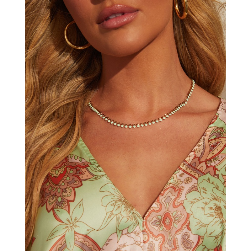 Alias Beaded Necklace|Turquoise|O/S