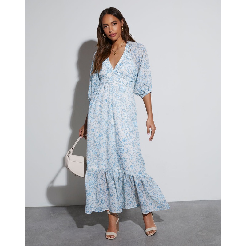 Bailey Long Sleeve Floral Maxi Dress