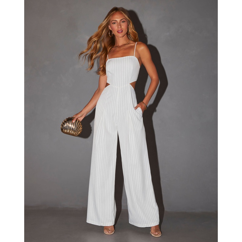 Christine Cutout Fitted Waist Jumpsuit