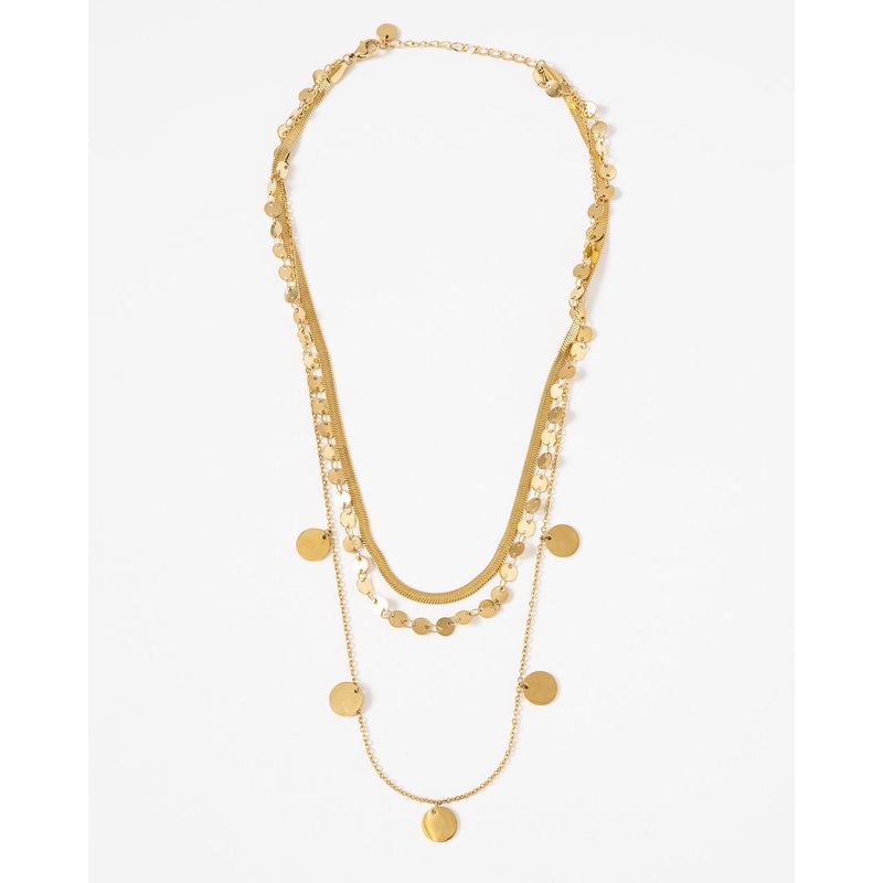 Elena Coin Station Layered Necklace