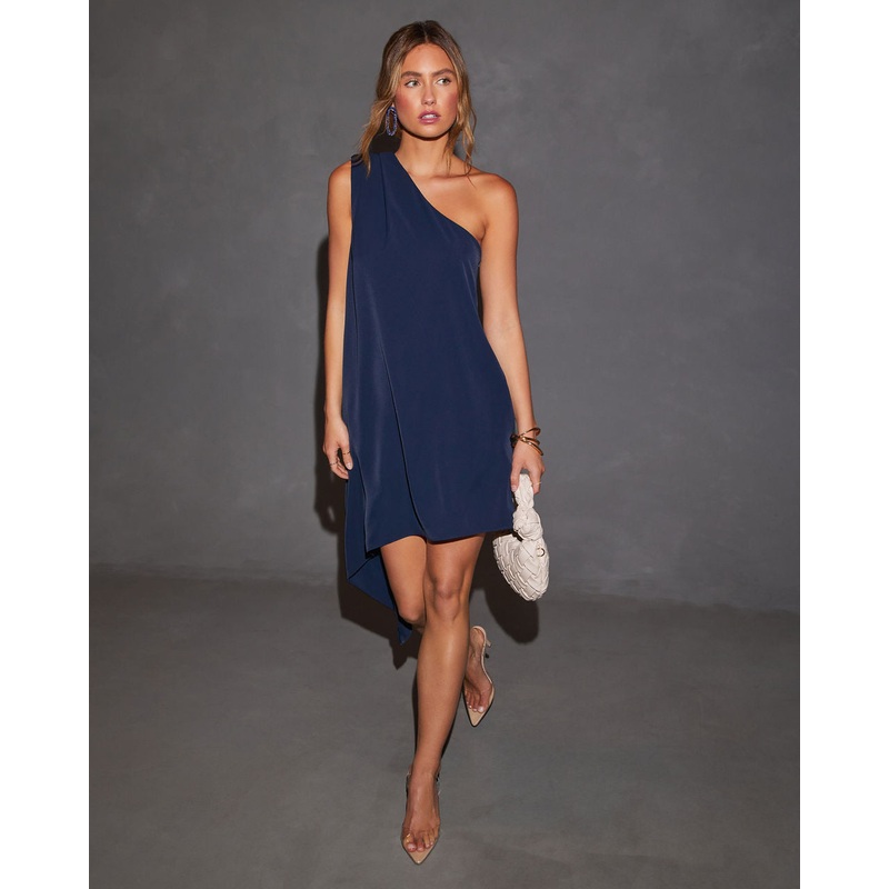 Emilia Asymmetrical One Shoulder Mini Dress