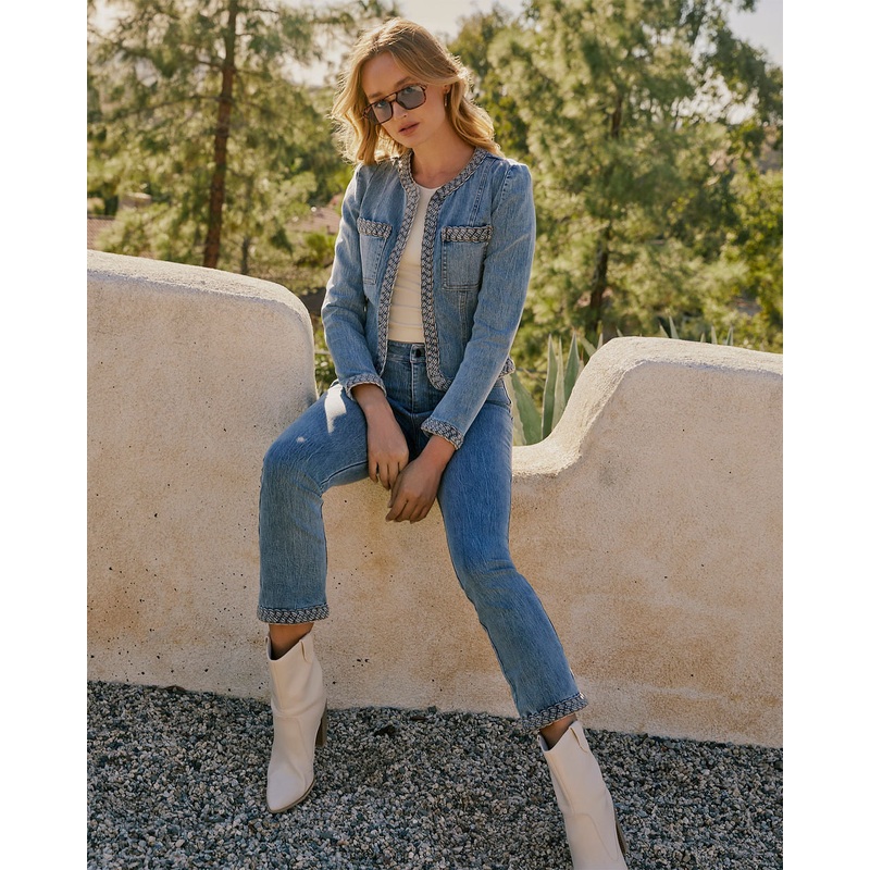 Farrow Braided Denim Tailored Jacket