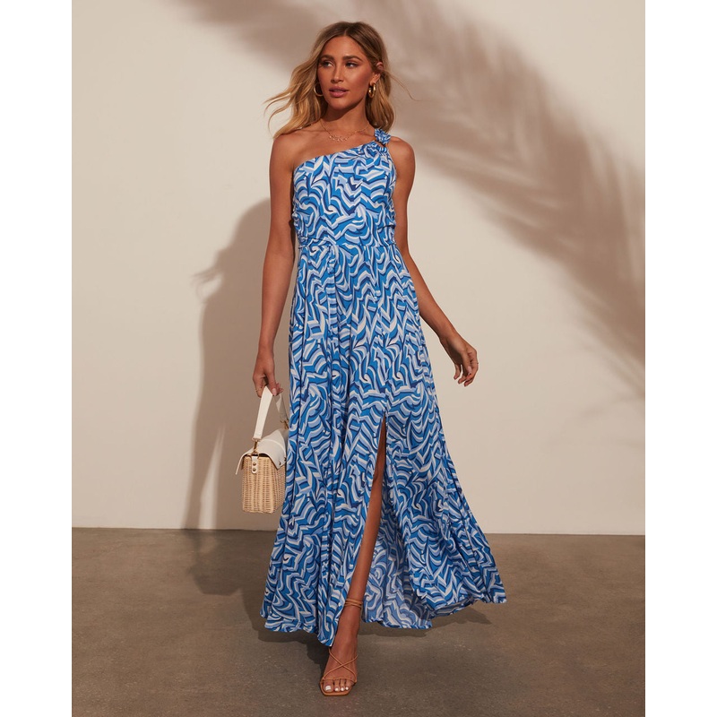 Maybelle One Shoulder Printed Maxi Dress