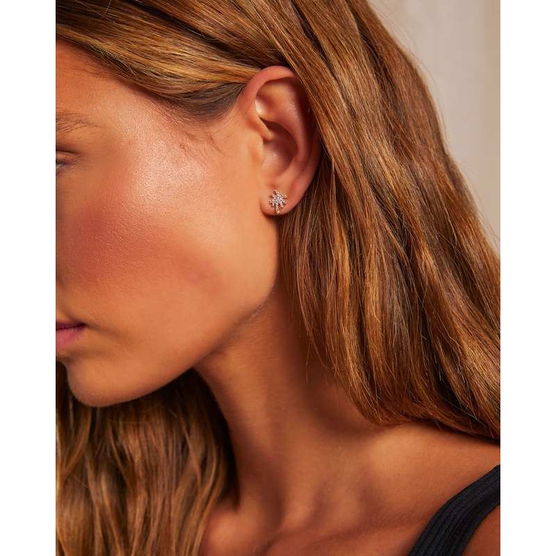Pretty Palm Studs|Gold|O/S