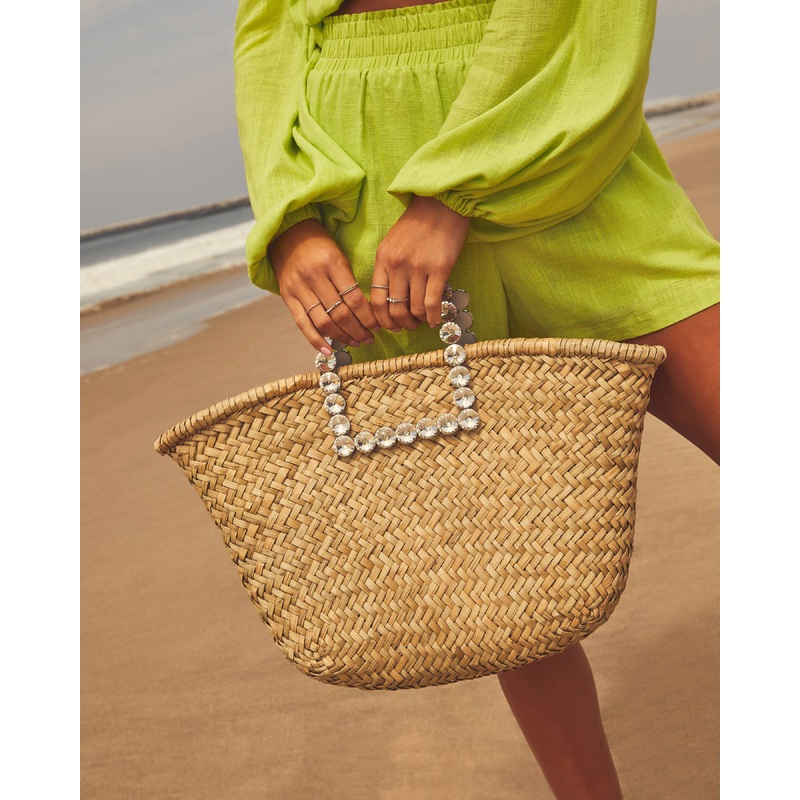 Shorebound Sturdy Woven Raffia Beach Tote