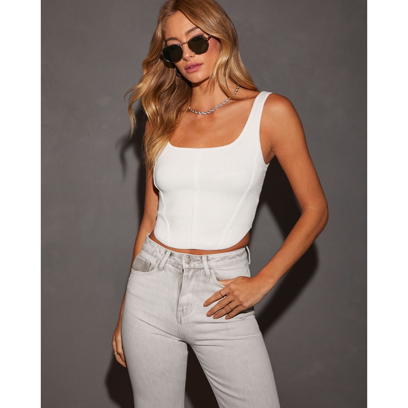 Valerie Corset Cropped Tank Top