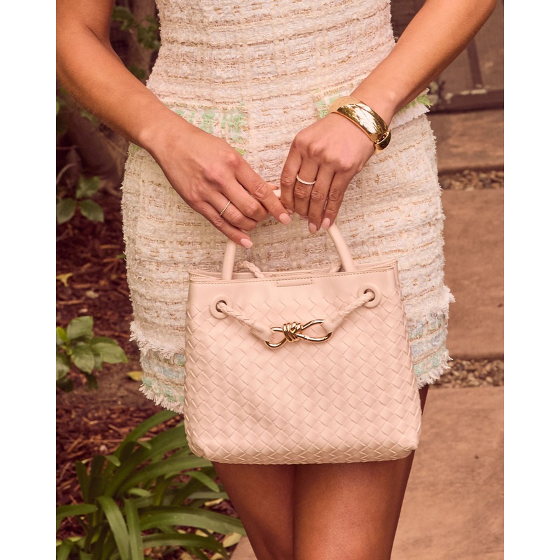 Vita Woven Bow Detail Crossbody Bag
