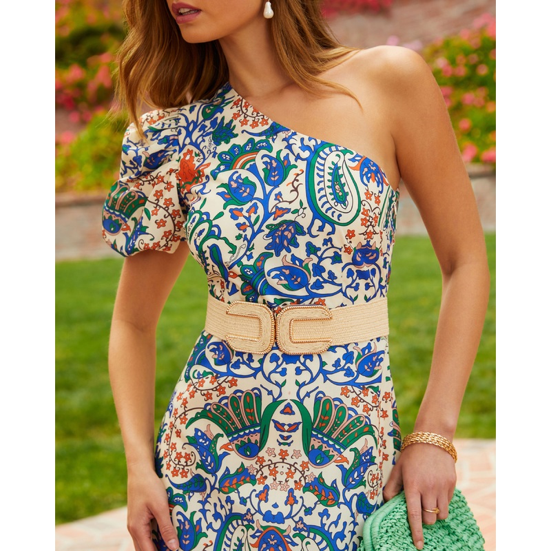 Voyager Straw Stretch Belt|Bone|Tan|O/S