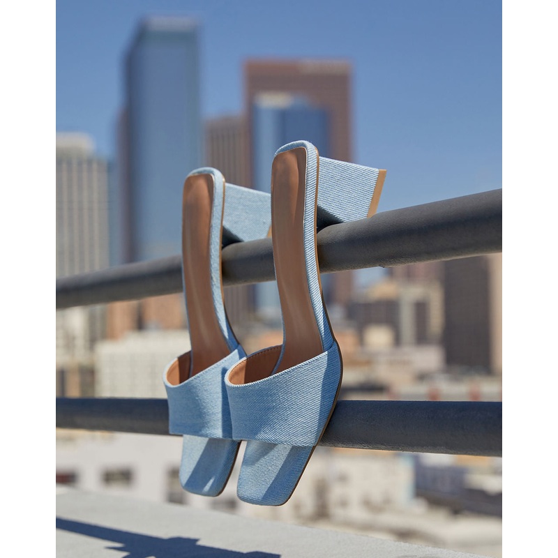 Aster Open Toe Mule|Denim Blue|Nude|5|6|7|8|9|10