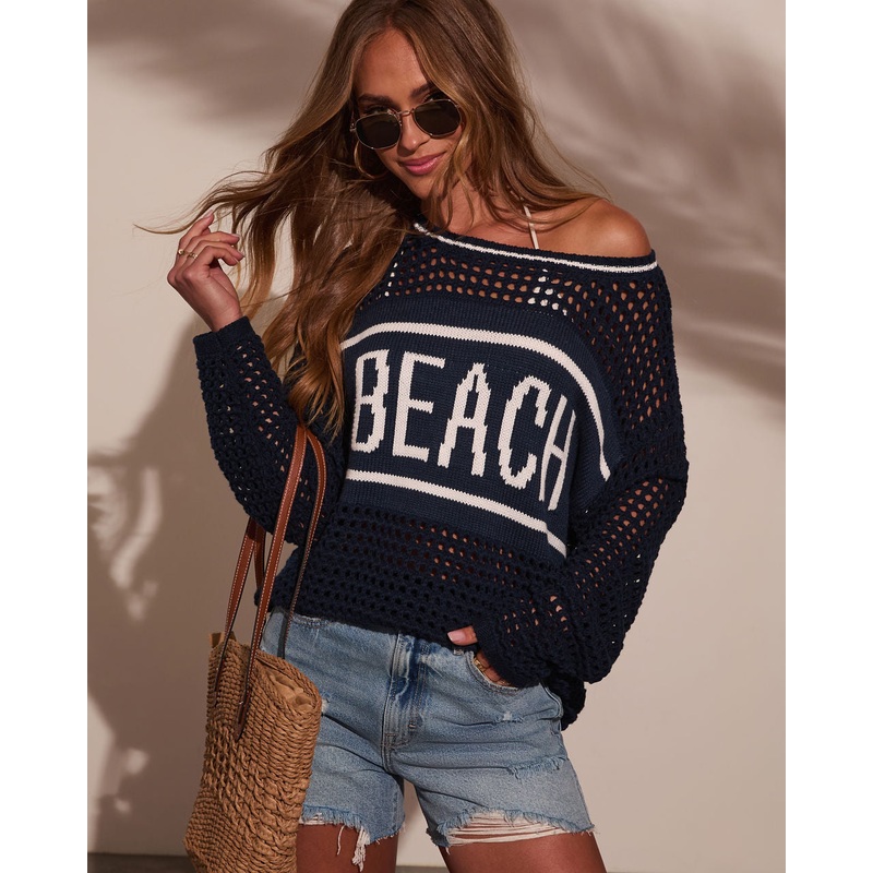 Beach Girl Woven Cover Up Sweater