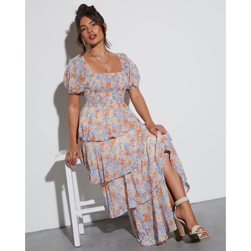 Blooming Beauty Tiered Floral Maxi Dress