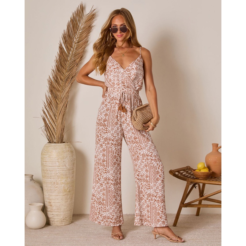 Brighton Beach Sleeveless Printed Jumpsuit